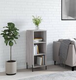 VidaXL Dressoir 34,5x32,5x90 cm bewerkt hout grijs sonoma eikenkleurig