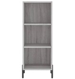 VidaXL Dressoir 34,5x32,5x90 cm bewerkt hout grijs sonoma eikenkleurig