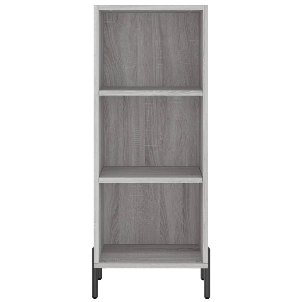 VidaXL Dressoir 34,5x32,5x90 cm bewerkt hout grijs sonoma eikenkleurig