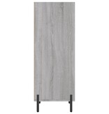 VidaXL Dressoir 34,5x32,5x90 cm bewerkt hout grijs sonoma eikenkleurig