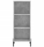 VidaXL Dressoir 34,5x32,5x90 cm bewerkt hout betongrijs