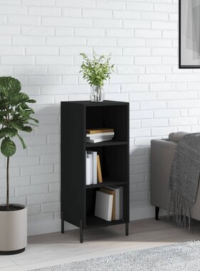 VidaXL Dressoir 34,5x32,5x90 cm bewerkt hout zwart