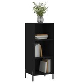 VidaXL Dressoir 34,5x32,5x90 cm bewerkt hout zwart