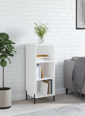 VidaXL Dressoir 34,5x32,5x90 cm bewerkt hout wit