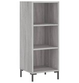 VidaXL Dressoir 34,5x32,5x90 cm bewerkt hout grijs sonoma eikenkleurig