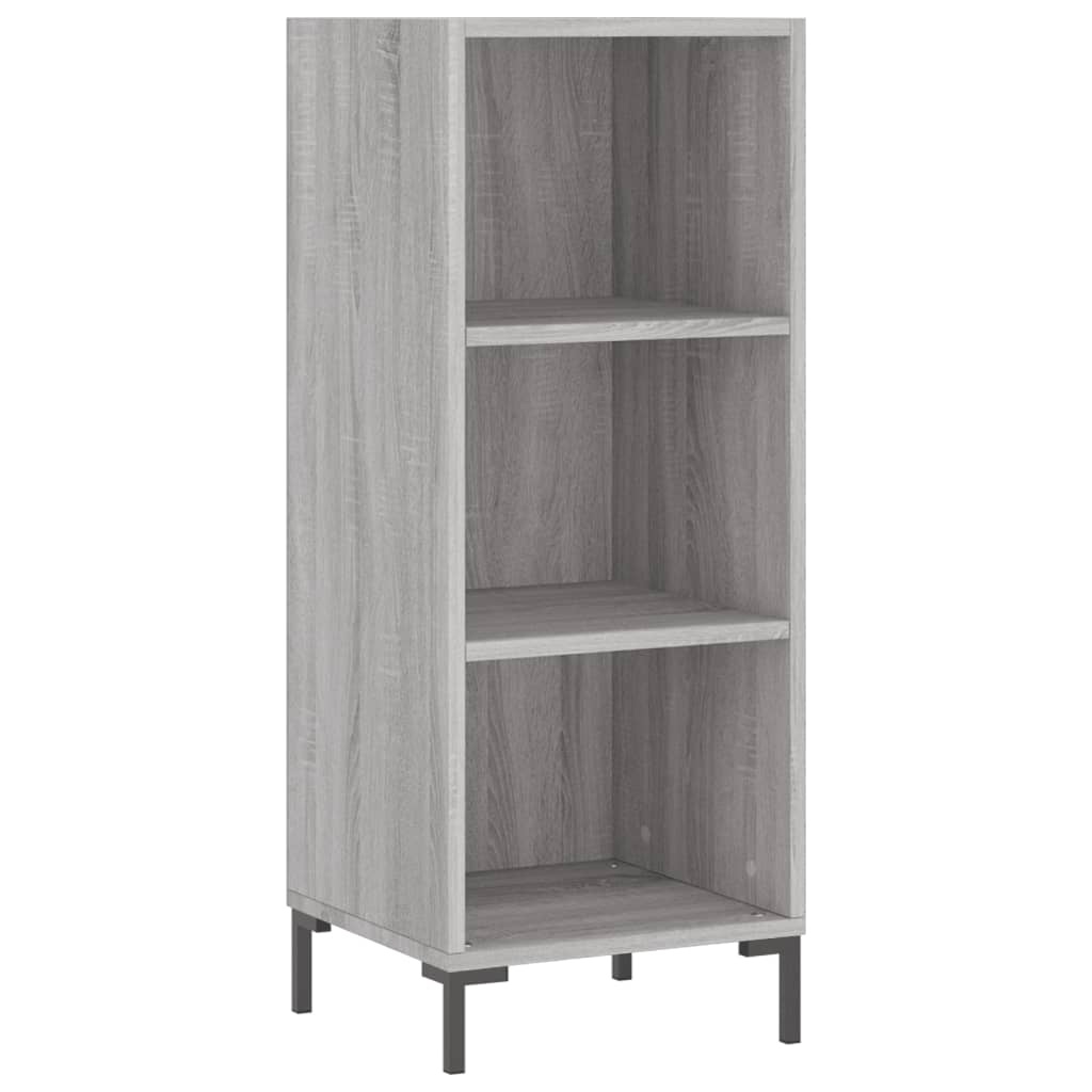 VidaXL Dressoir 34,5x32,5x90 cm bewerkt hout grijs sonoma eikenkleurig