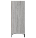 VidaXL Dressoir 34,5x32,5x90 cm bewerkt hout grijs sonoma eikenkleurig