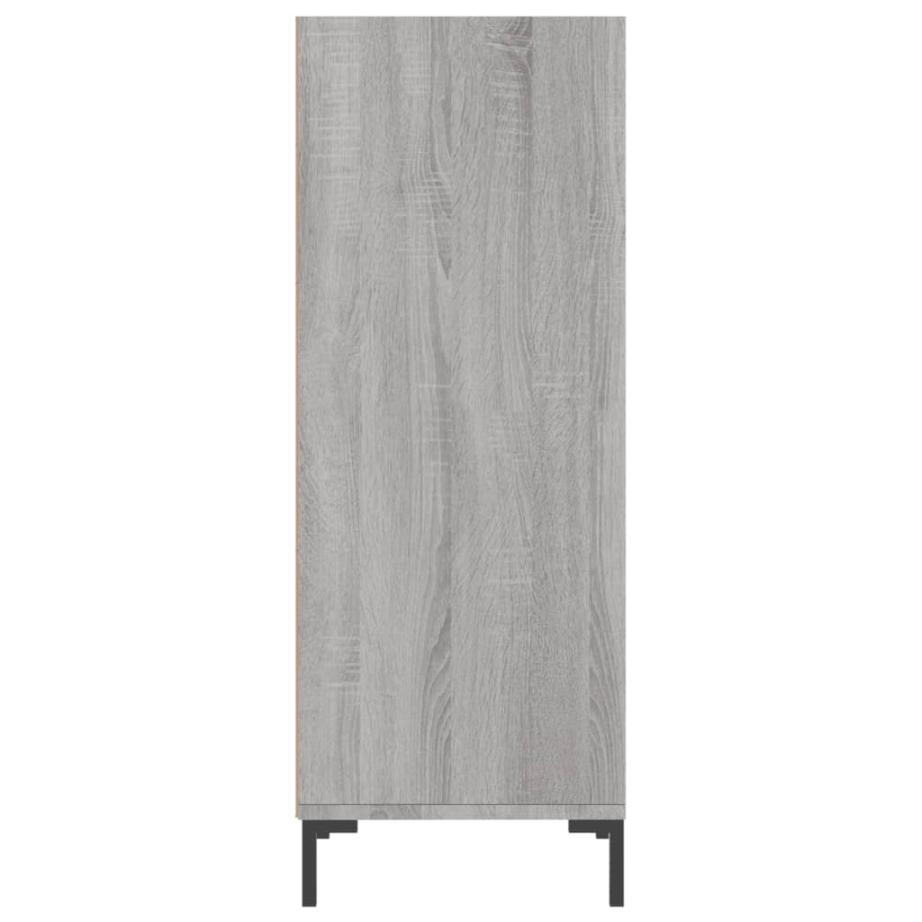 VidaXL Dressoir 34,5x32,5x90 cm bewerkt hout grijs sonoma eikenkleurig