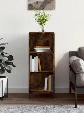 VidaXL Dressoir 34,5x32,5x90 cm bewerkt hout gerookt eikenkleurig