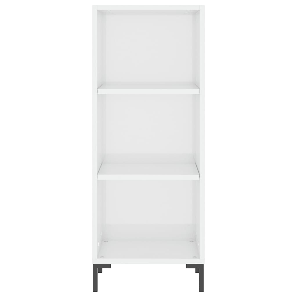 VidaXL Dressoir 34,5x32,5x90 cm bewerkt hout hoogglans wit