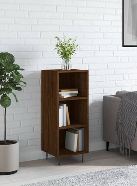 VidaXL Dressoir 34,5x32,5x90 cm bewerkt hout bruineikenkleurig