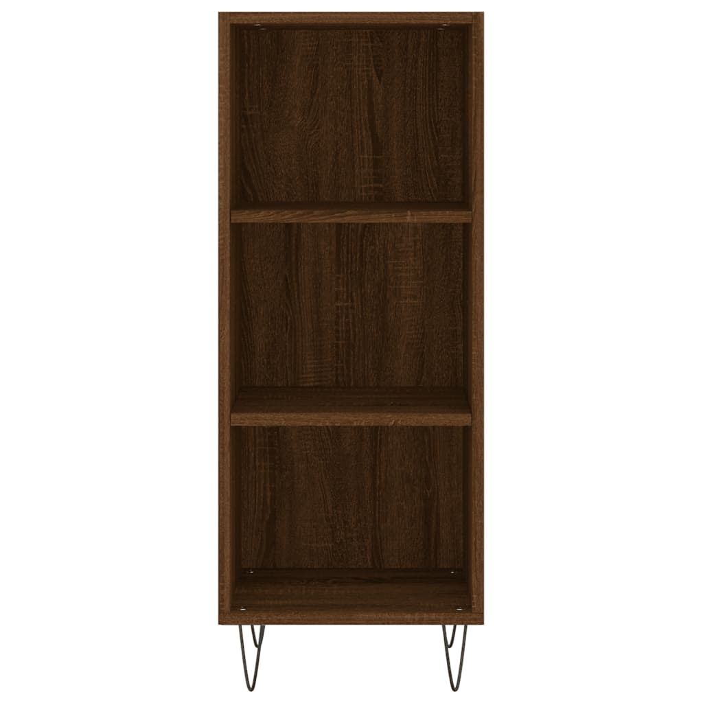 VidaXL Dressoir 34,5x32,5x90 cm bewerkt hout bruineikenkleurig
