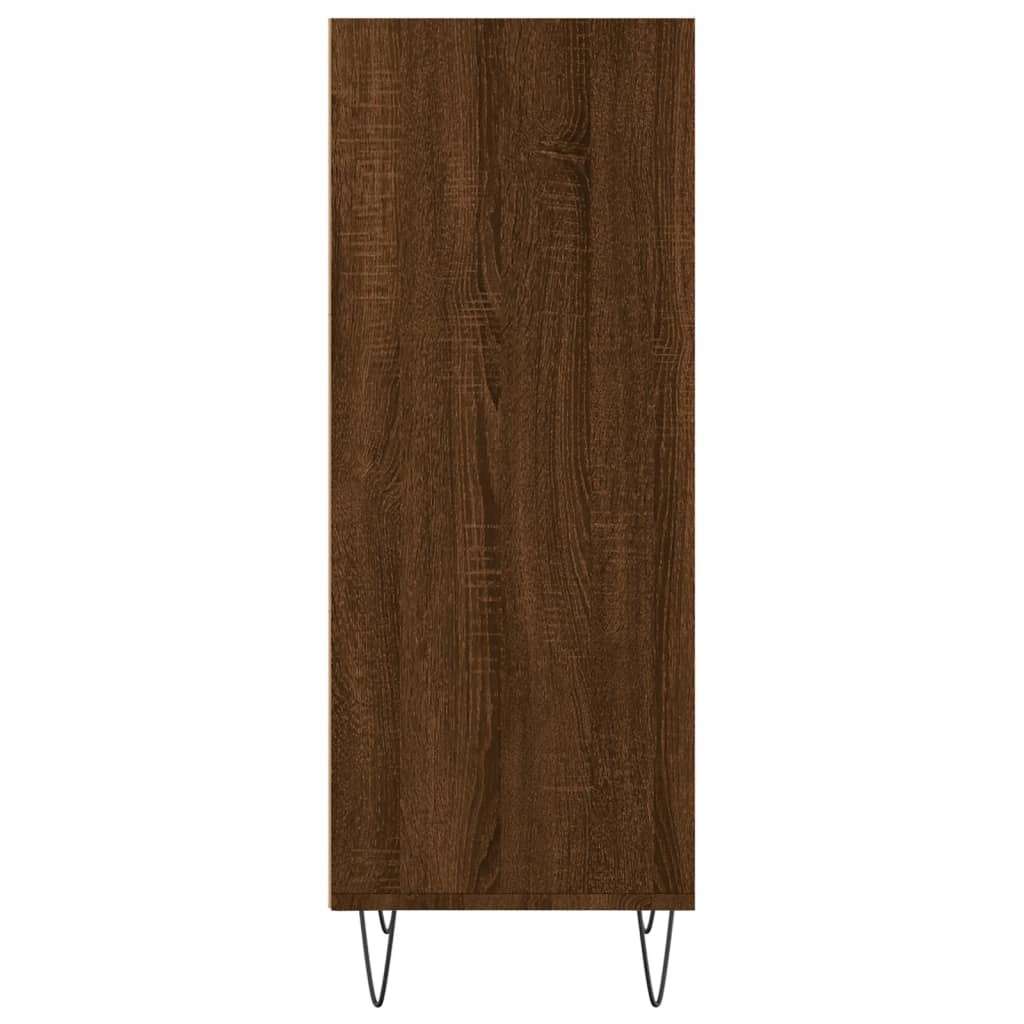 VidaXL Dressoir 34,5x32,5x90 cm bewerkt hout bruineikenkleurig