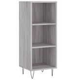 VidaXL Dressoir 34,5x32,5x90 cm bewerkt hout grijs sonoma eikenkleurig