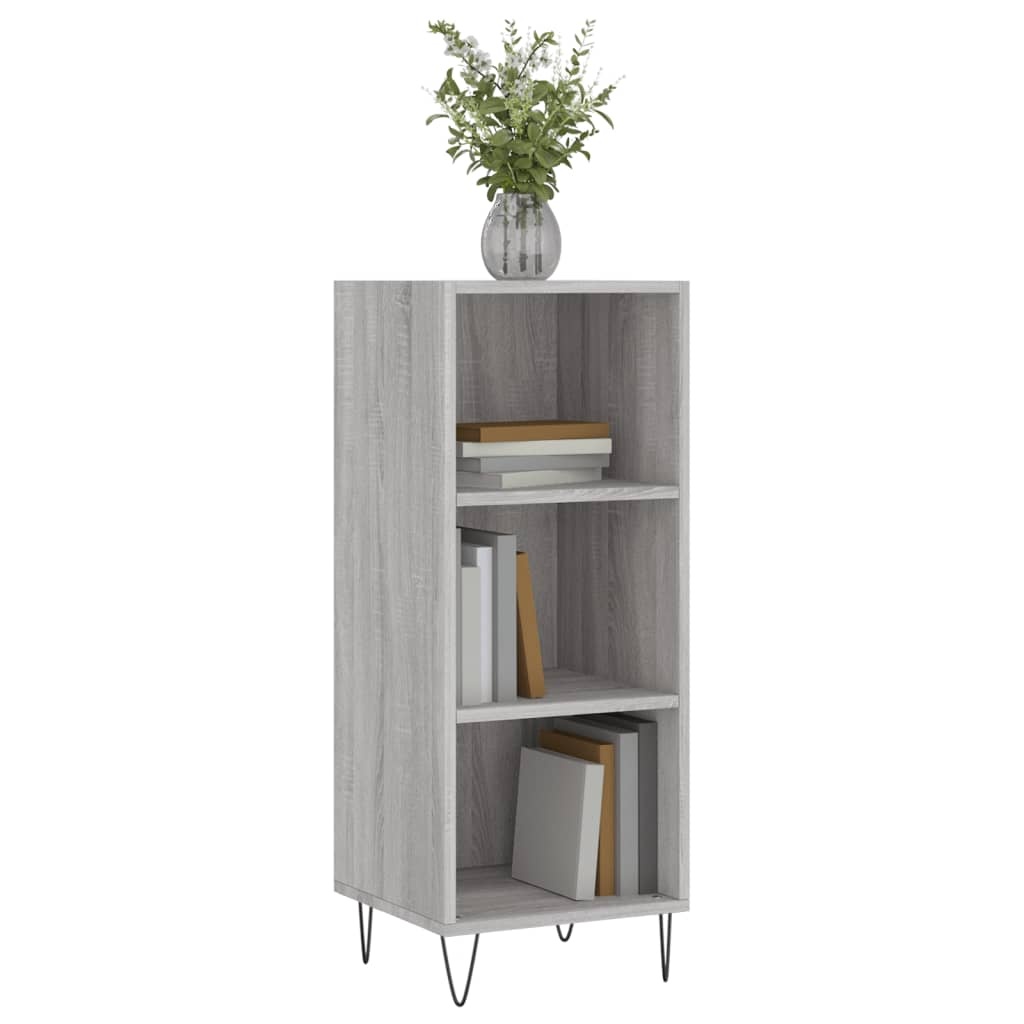 VidaXL Dressoir 34,5x32,5x90 cm bewerkt hout grijs sonoma eikenkleurig