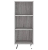VidaXL Dressoir 34,5x32,5x90 cm bewerkt hout grijs sonoma eikenkleurig