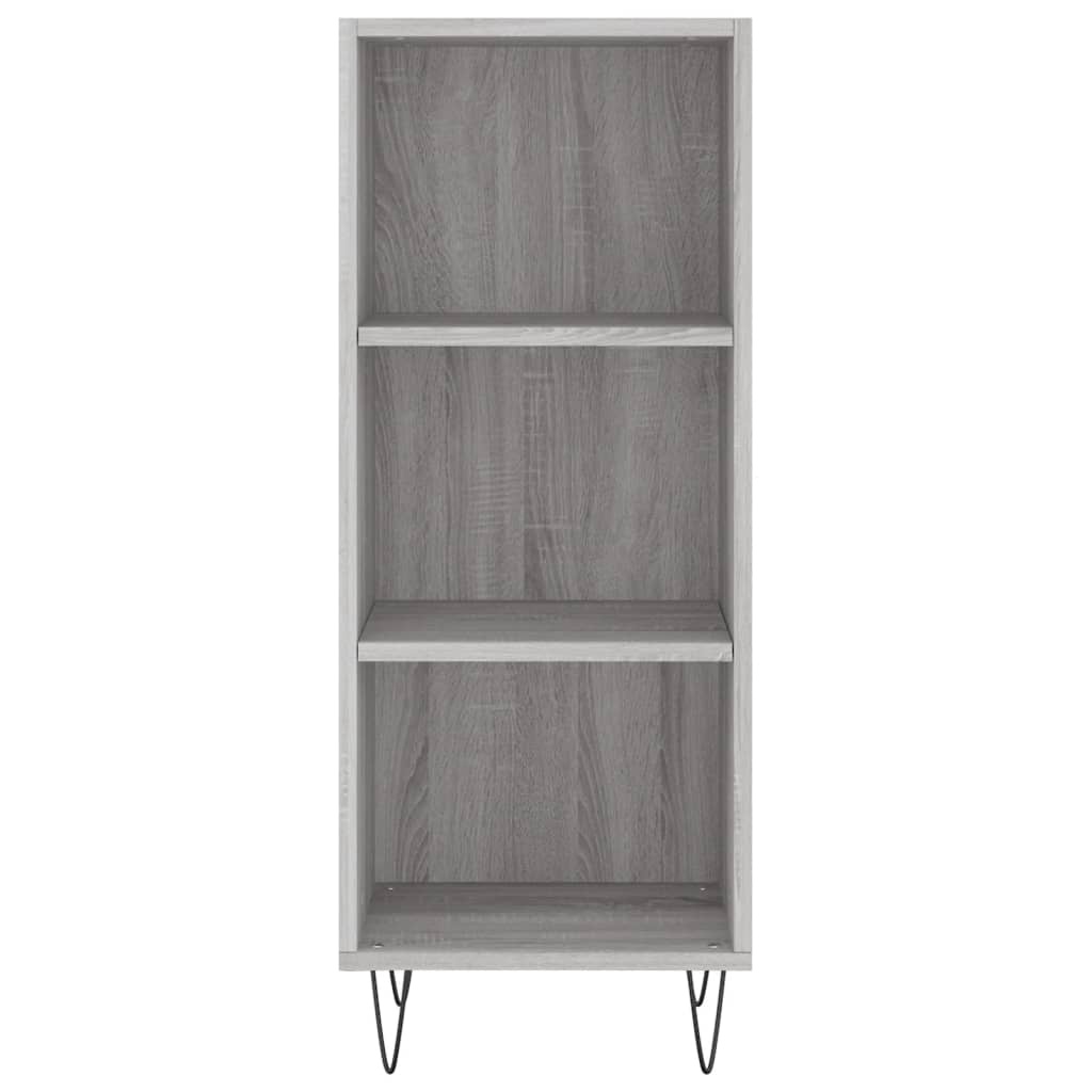 VidaXL Dressoir 34,5x32,5x90 cm bewerkt hout grijs sonoma eikenkleurig