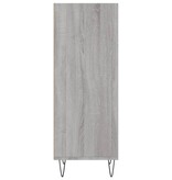 VidaXL Dressoir 34,5x32,5x90 cm bewerkt hout grijs sonoma eikenkleurig