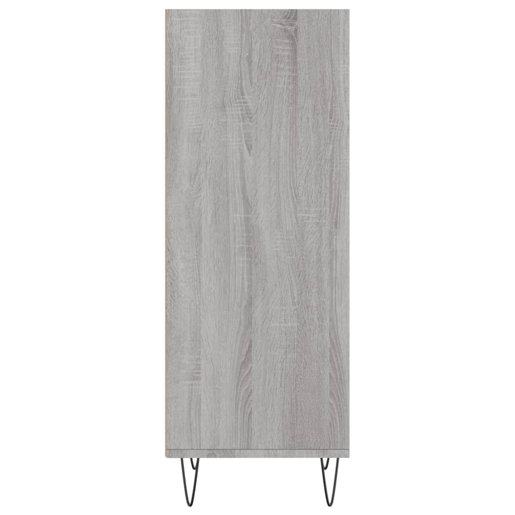 VidaXL Dressoir 34,5x32,5x90 cm bewerkt hout grijs sonoma eikenkleurig