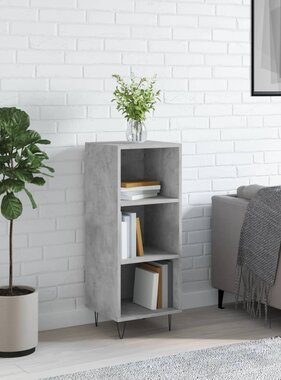 VidaXL Dressoir 34,5x32,5x90 cm bewerkt hout betongrijs