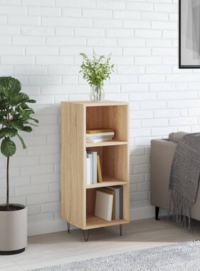 VidaXL Dressoir 34,5x32,5x90 cm bewerkt hout sonoma eikenkleurig