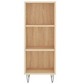 VidaXL Dressoir 34,5x32,5x90 cm bewerkt hout sonoma eikenkleurig