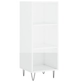 VidaXL Dressoir 34,5x32,5x90 cm bewerkt hout hoogglans wit