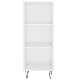 VidaXL Dressoir 34,5x32,5x90 cm bewerkt hout hoogglans wit