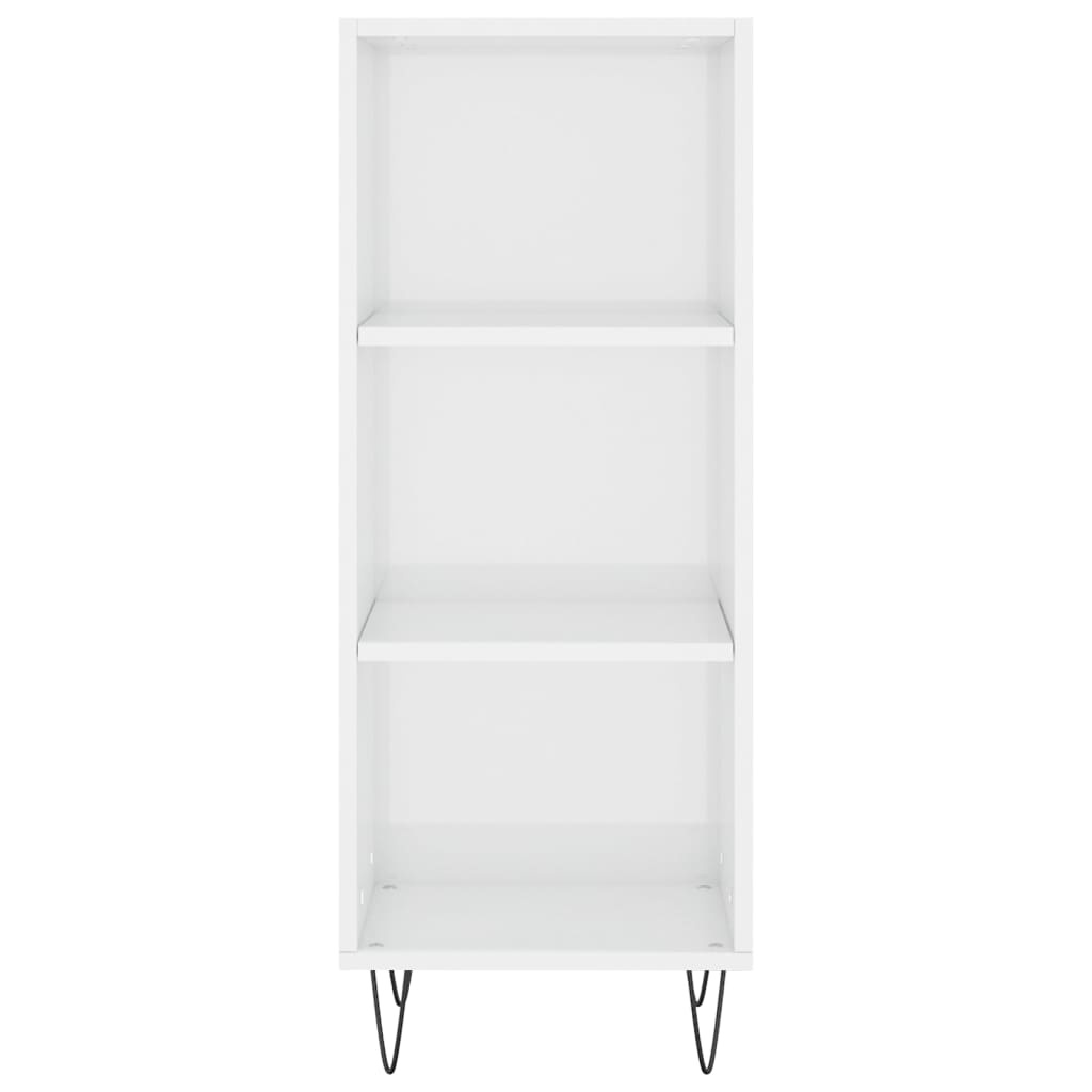 VidaXL Dressoir 34,5x32,5x90 cm bewerkt hout hoogglans wit