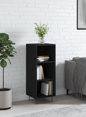 VidaXL Dressoir 34,5x32,5x90 cm bewerkt hout zwart