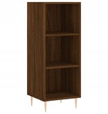 VidaXL Dressoir 34,5x32,5x90 cm bewerkt hout bruineikenkleurig