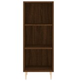 VidaXL Dressoir 34,5x32,5x90 cm bewerkt hout bruineikenkleurig