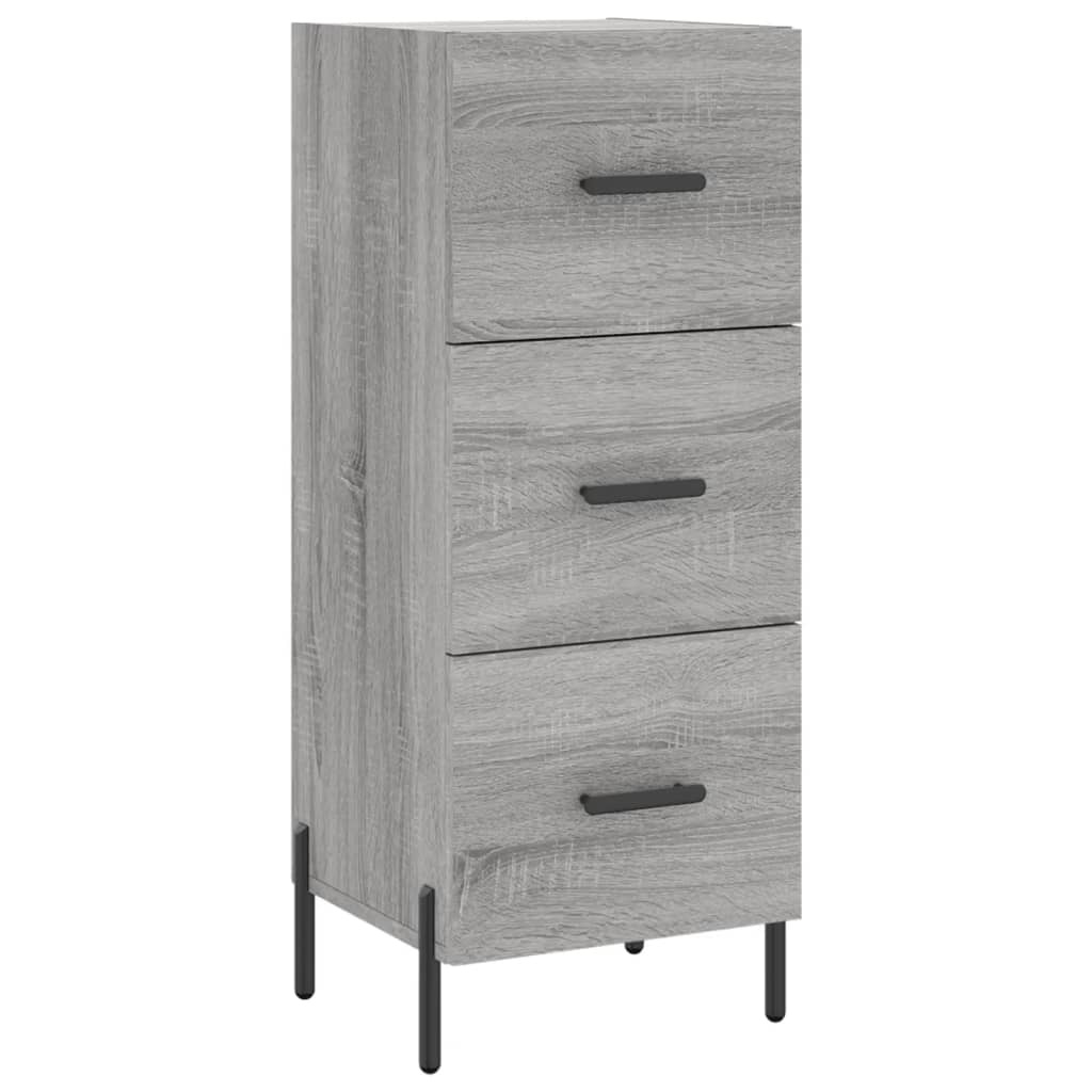 VidaXL Dressoir 34,5x34x90 cm bewerkt hout grijs sonoma eikenkleurig