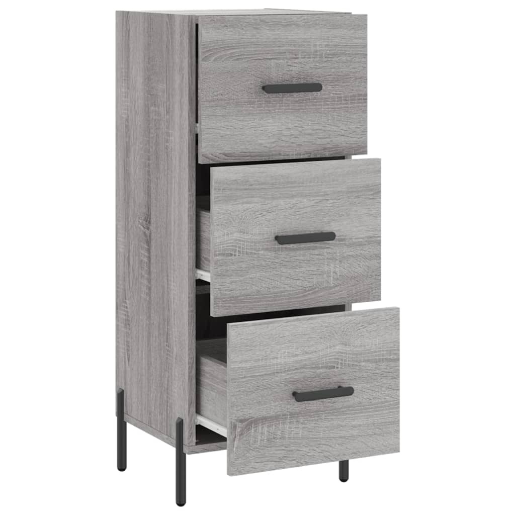 VidaXL Dressoir 34,5x34x90 cm bewerkt hout grijs sonoma eikenkleurig