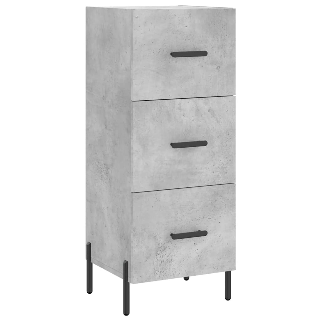 VidaXL Dressoir 34,5x34x90 cm bewerkt hout betongrijs