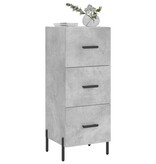VidaXL Dressoir 34,5x34x90 cm bewerkt hout betongrijs