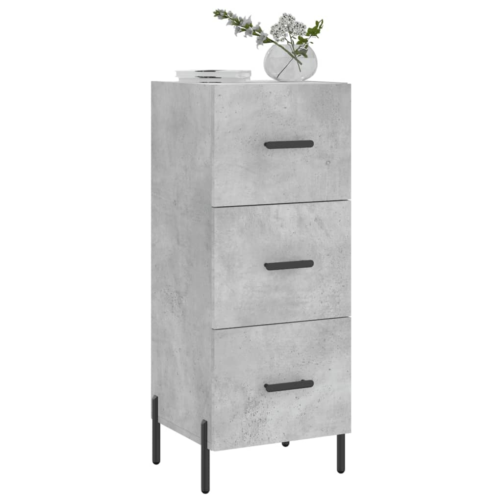 VidaXL Dressoir 34,5x34x90 cm bewerkt hout betongrijs