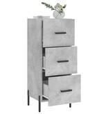 VidaXL Dressoir 34,5x34x90 cm bewerkt hout betongrijs