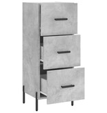 VidaXL Dressoir 34,5x34x90 cm bewerkt hout betongrijs