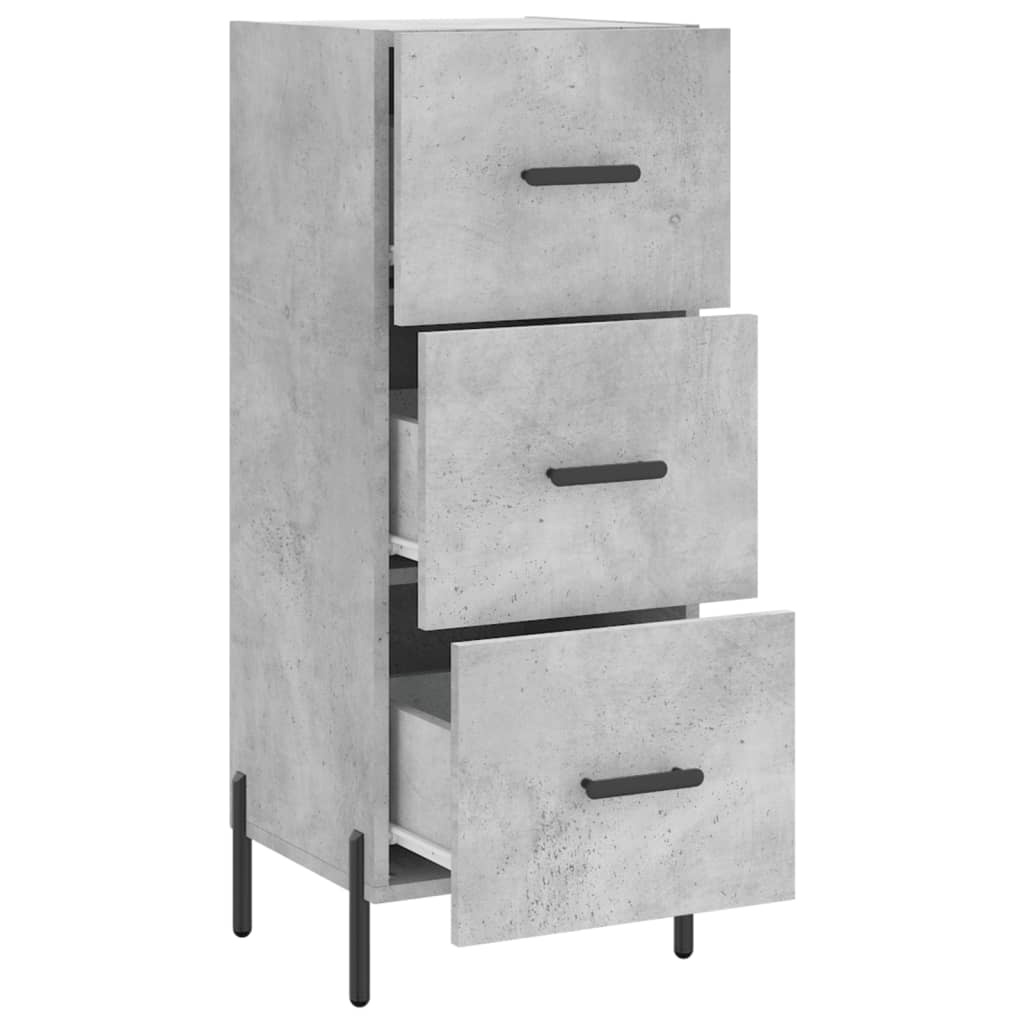VidaXL Dressoir 34,5x34x90 cm bewerkt hout betongrijs
