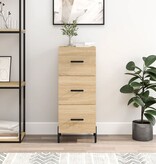 VidaXL Dressoir 34,5x34x90 cm bewerkt hout sonoma eiken