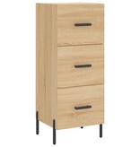 VidaXL Dressoir 34,5x34x90 cm bewerkt hout sonoma eiken