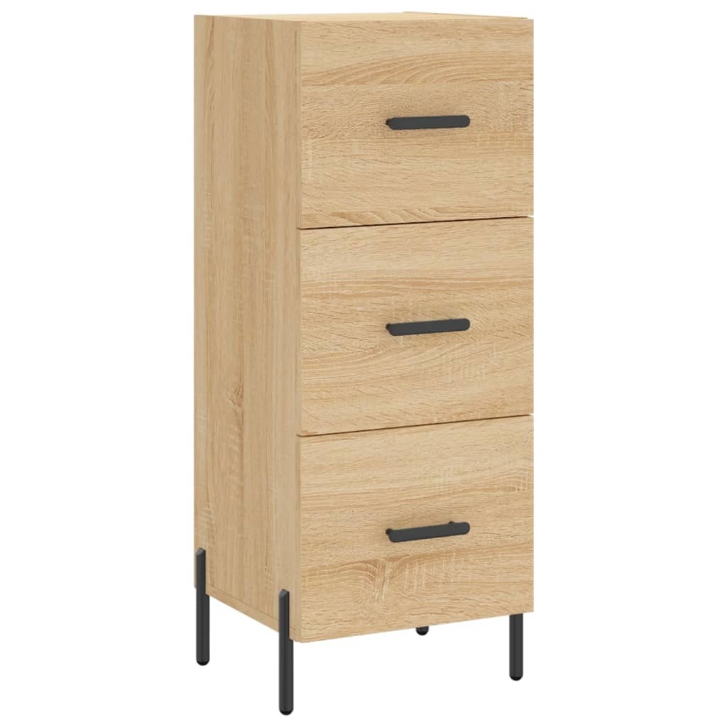 VidaXL Dressoir 34,5x34x90 cm bewerkt hout sonoma eiken