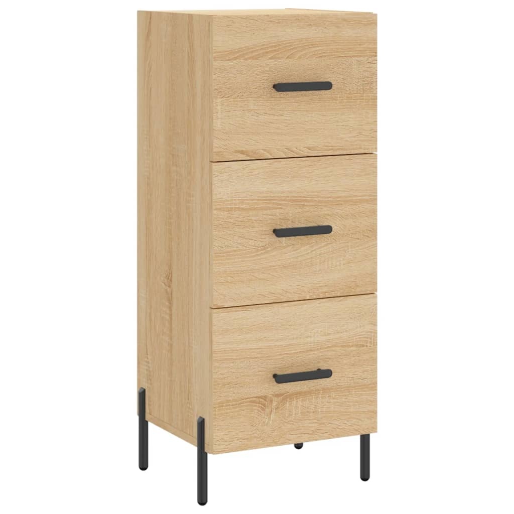 vidaXL Dressoir 34,5x34x90 cm bewerkt hout sonoma eiken