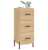 VidaXL Dressoir 34,5x34x90 cm bewerkt hout sonoma eiken