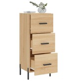 VidaXL Dressoir 34,5x34x90 cm bewerkt hout sonoma eiken