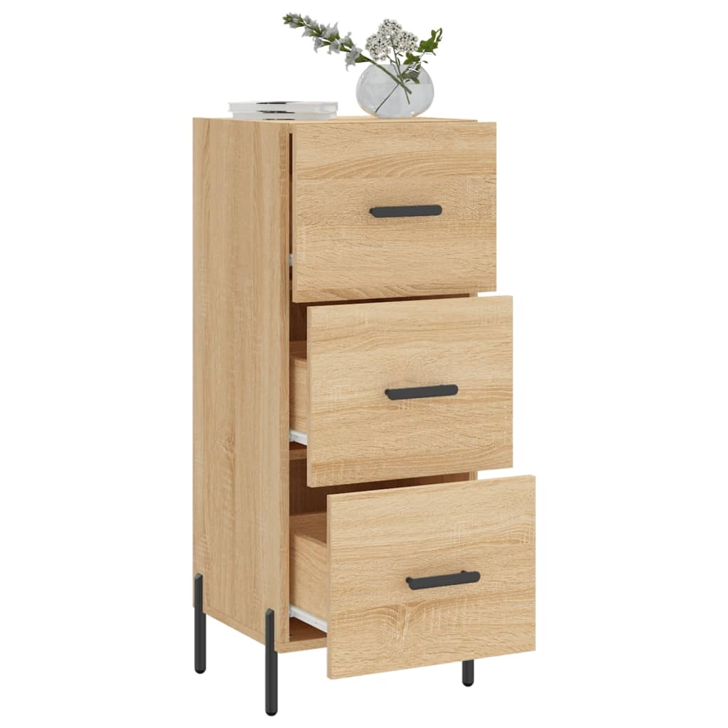 VidaXL Dressoir 34,5x34x90 cm bewerkt hout sonoma eiken