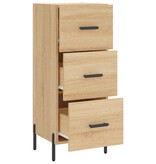 VidaXL Dressoir 34,5x34x90 cm bewerkt hout sonoma eiken