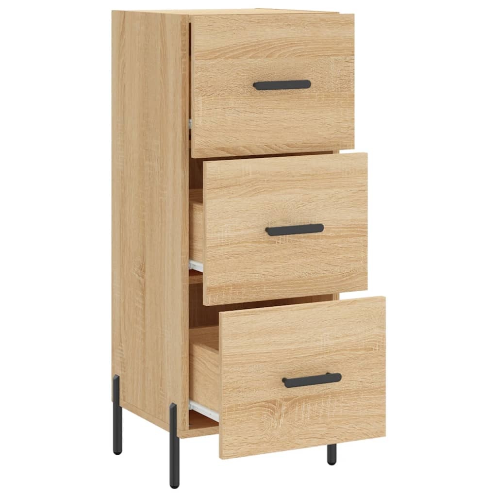 VidaXL Dressoir 34,5x34x90 cm bewerkt hout sonoma eiken