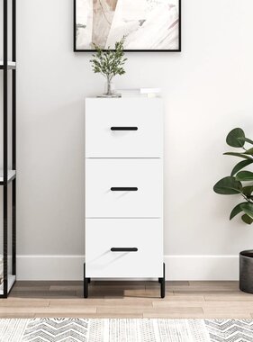 VidaXL Dressoir 34,5x34x90 cm bewerkt hout wit
